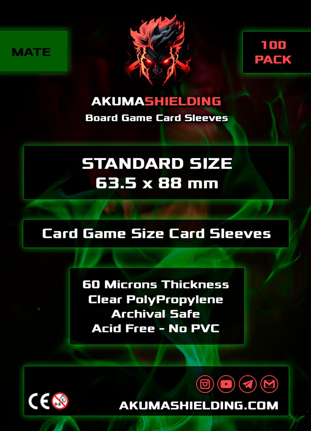 Akuma – Mate – Standar Size 63-5x88mm – 60 Microns
