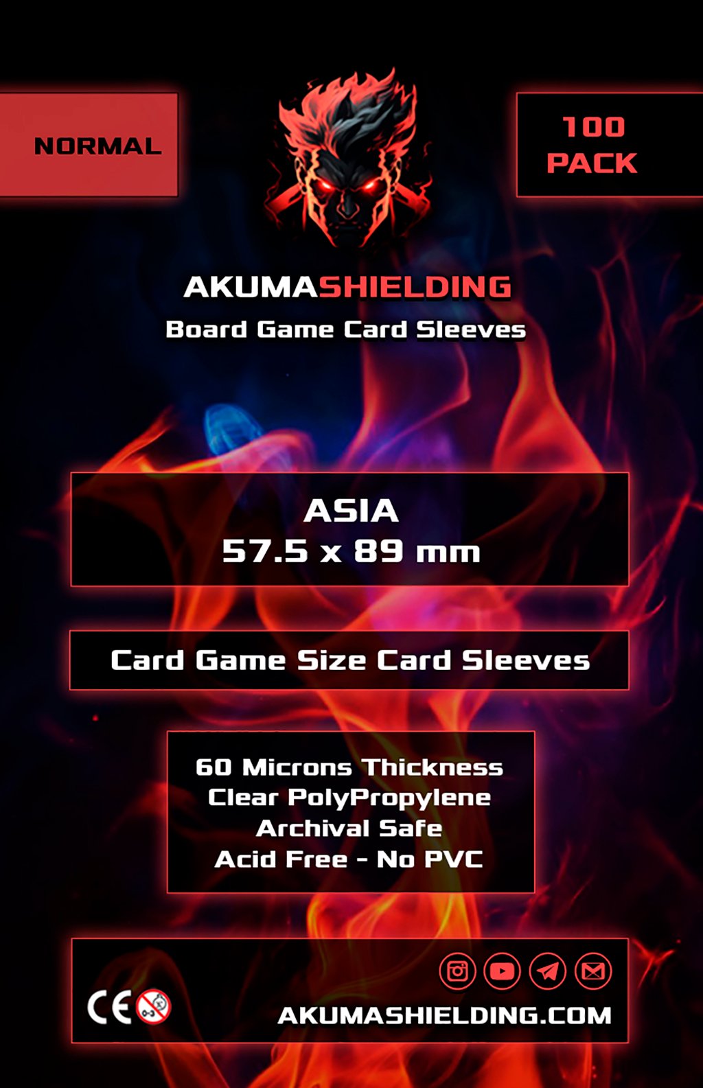 Akuma – Normal – Asia 57-5x89mm – 60 Microns