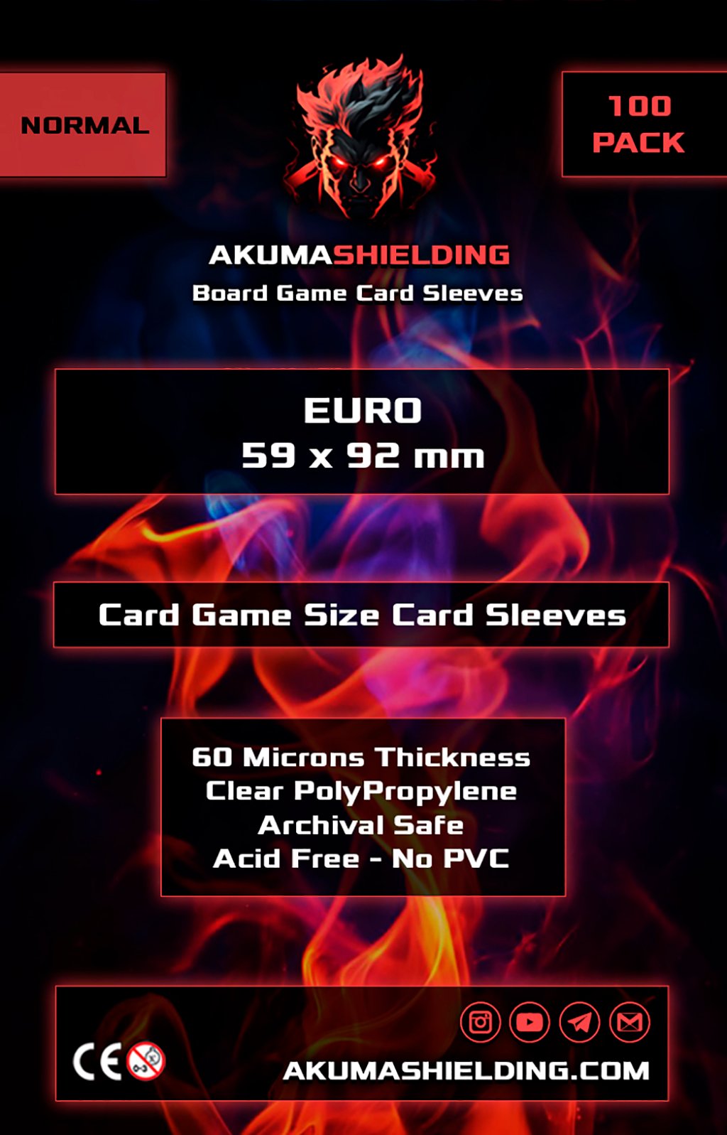 Akuma – Normal – Euro 59x92mm – 60 Microns