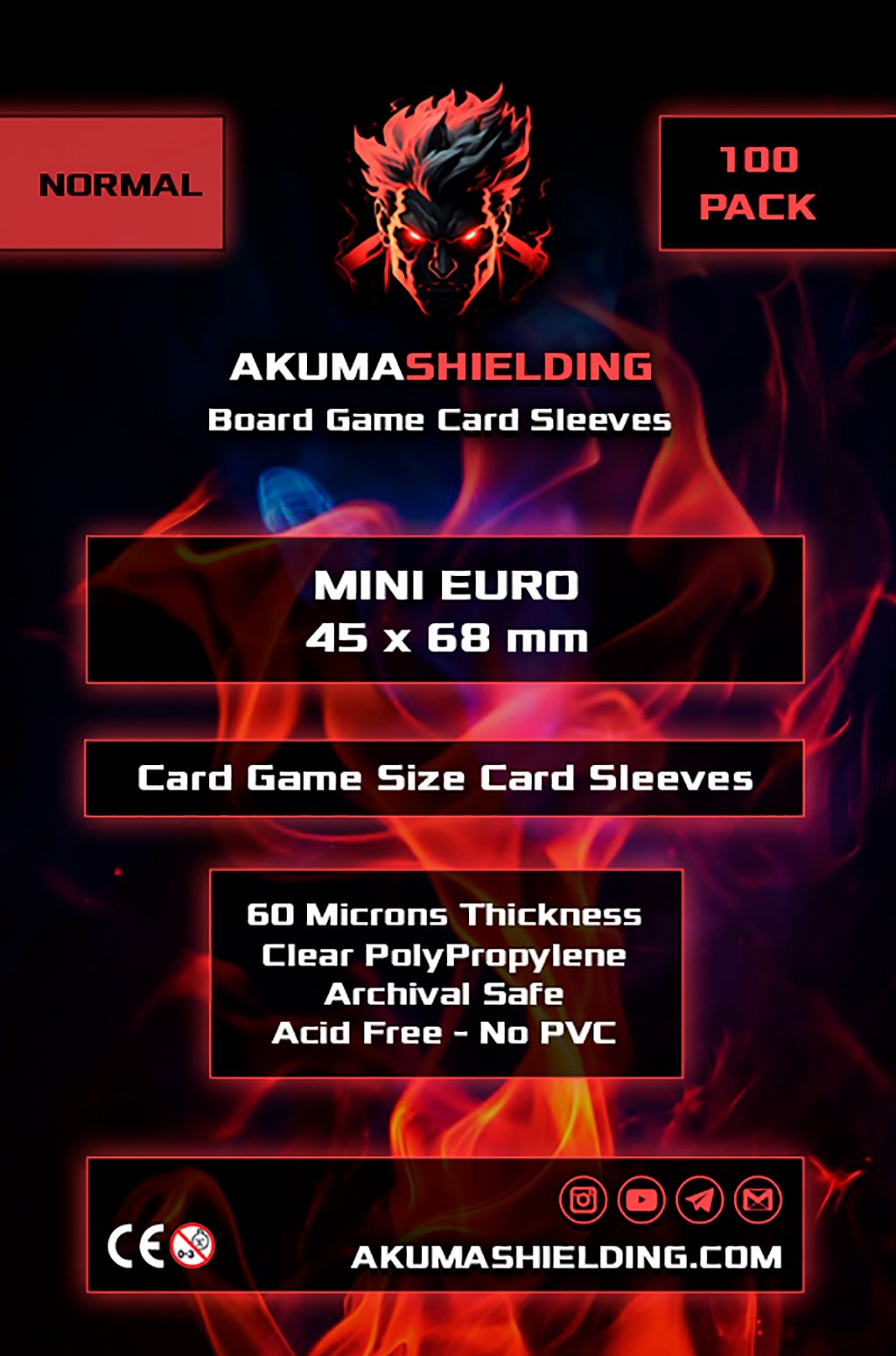 Akuma – Normal – Mini Euro 45x68mm – 60 Microns