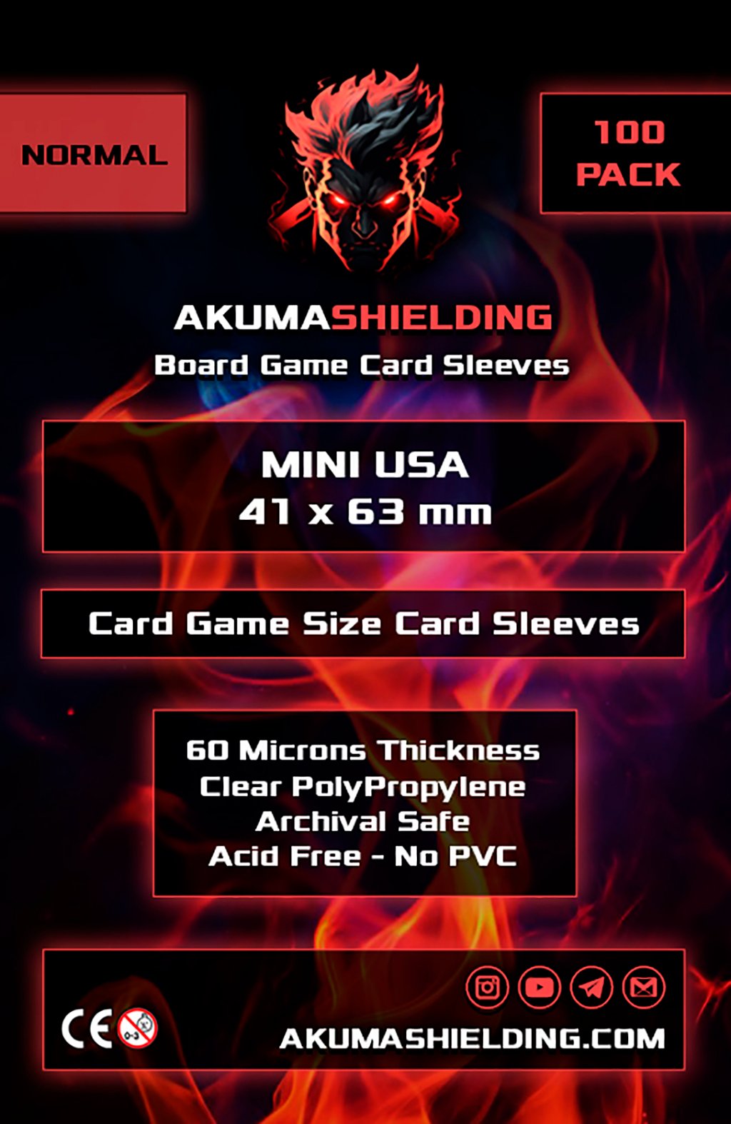 Akuma – Normal – Mini Usa 41x63mm – 60 Microns