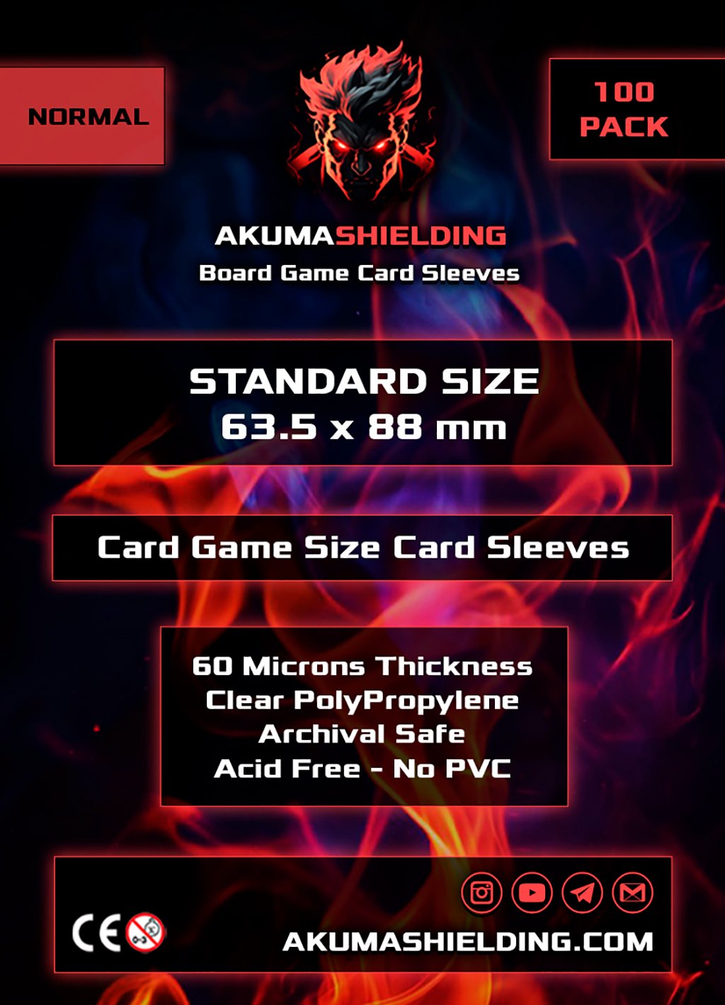 Akuma – Normal – Standar Size 63-5x88mm – 60 Microns