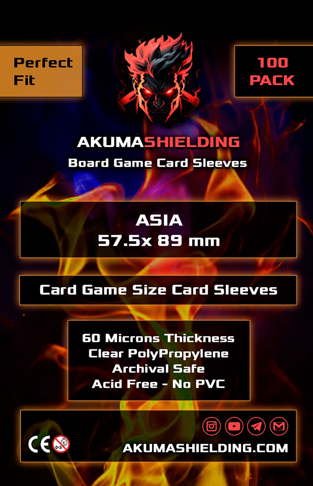Akuma - Perfect Fit - Asia 57-5x89mm - 60 Microns