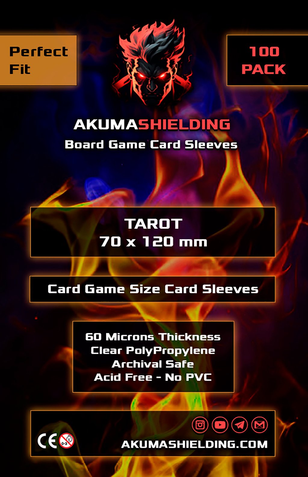 Akuma - Perfect Fit - Tarot 70x120mm - 60 Microns