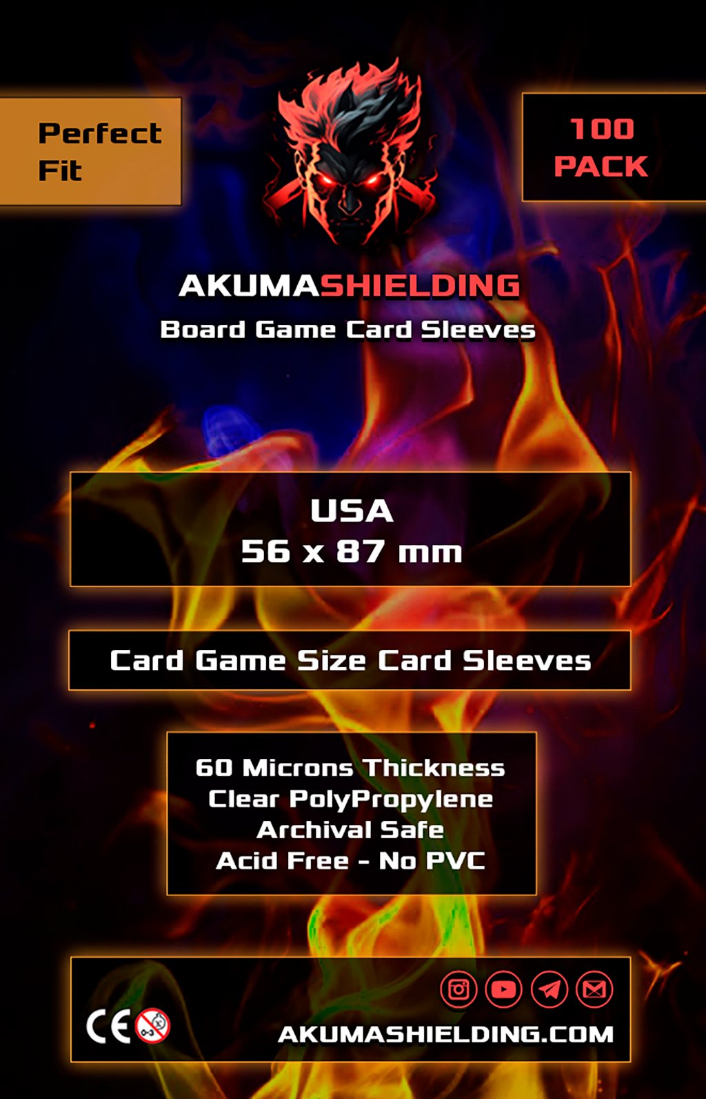 Akuma - Perfect Fit - Usa 56x87mm - 60 Microns