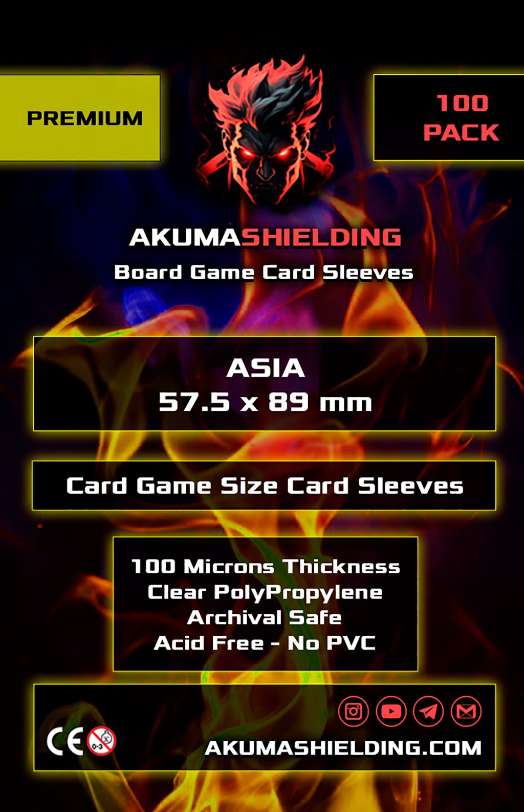 Akuma – Premium – Asia 57-5x89mm – 100 Microns