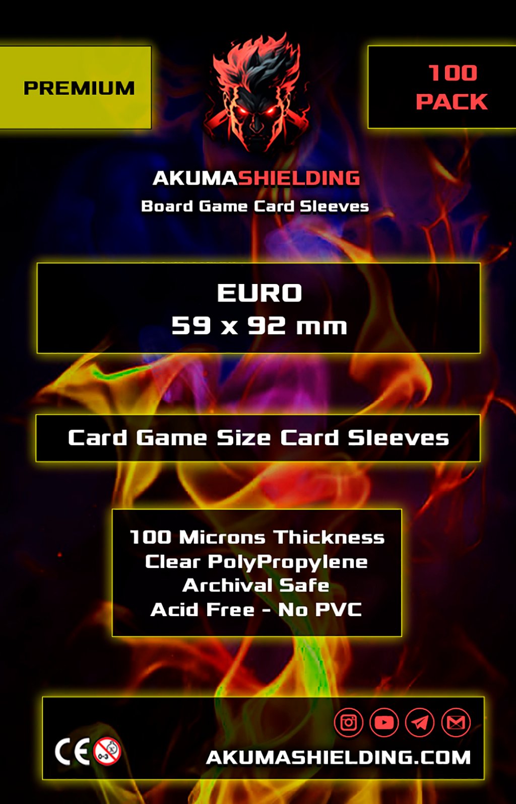 Akuma – Premium – Euro 59x92mm – 100 Microns