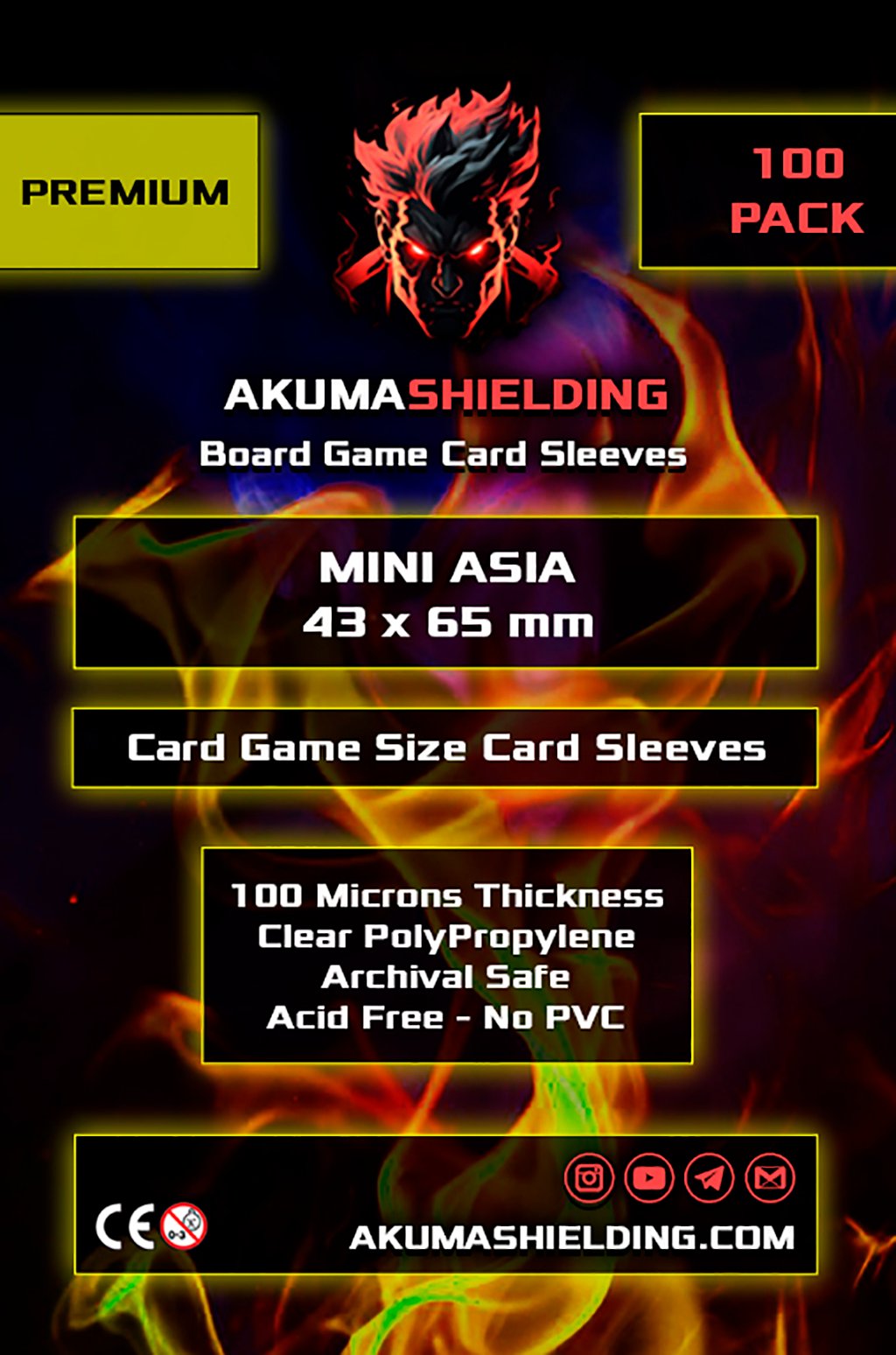 Akuma – Premium – Mini Asia 43x65mm – 100 Microns