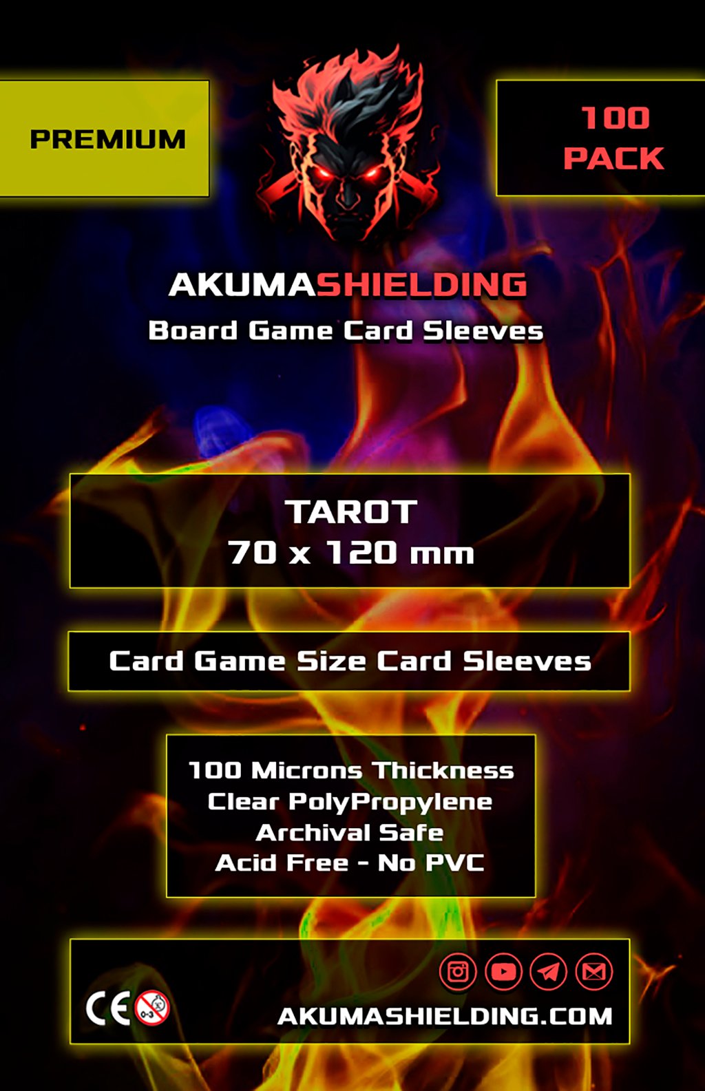 Akuma – Premium – Tarot 70x120mm – 100 Microns